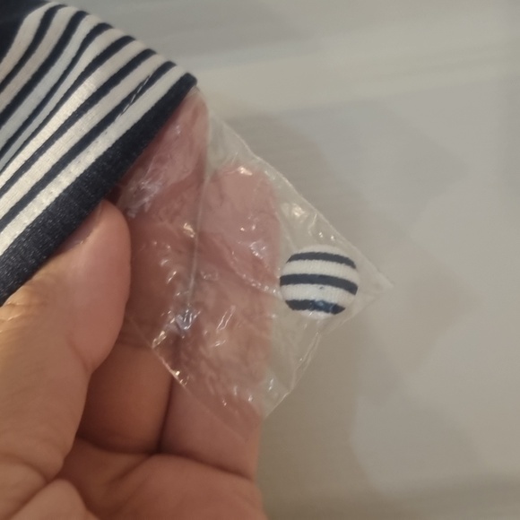 ÉTOPHE STUDIOS 2pc Striped Top & Pants Set Navy/White Size Large - Picture 7 of 13